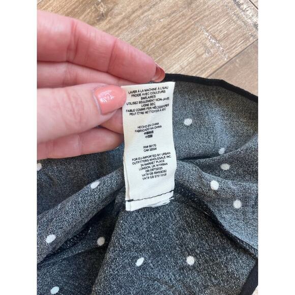 Free People All Yours Black Polka Dot Tie Front Dress Size 2 - Picture 5 of 6